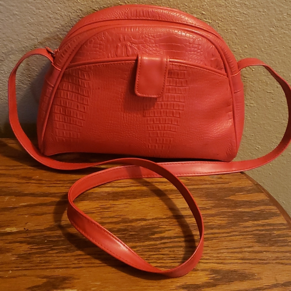 Faux leather Croc Embossed Satchel